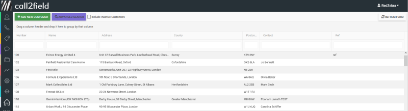 Customer List